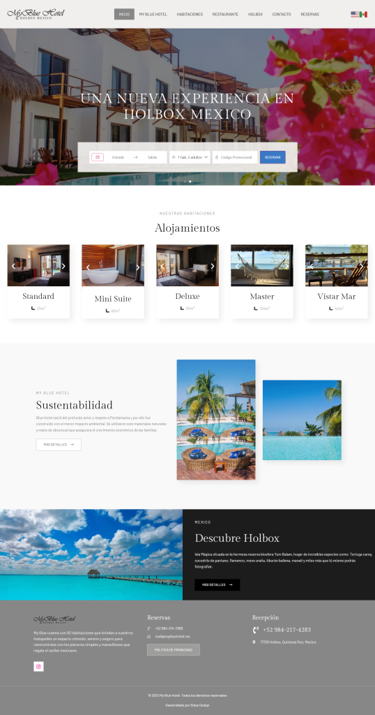 Criação de Site My Blue Hotel México