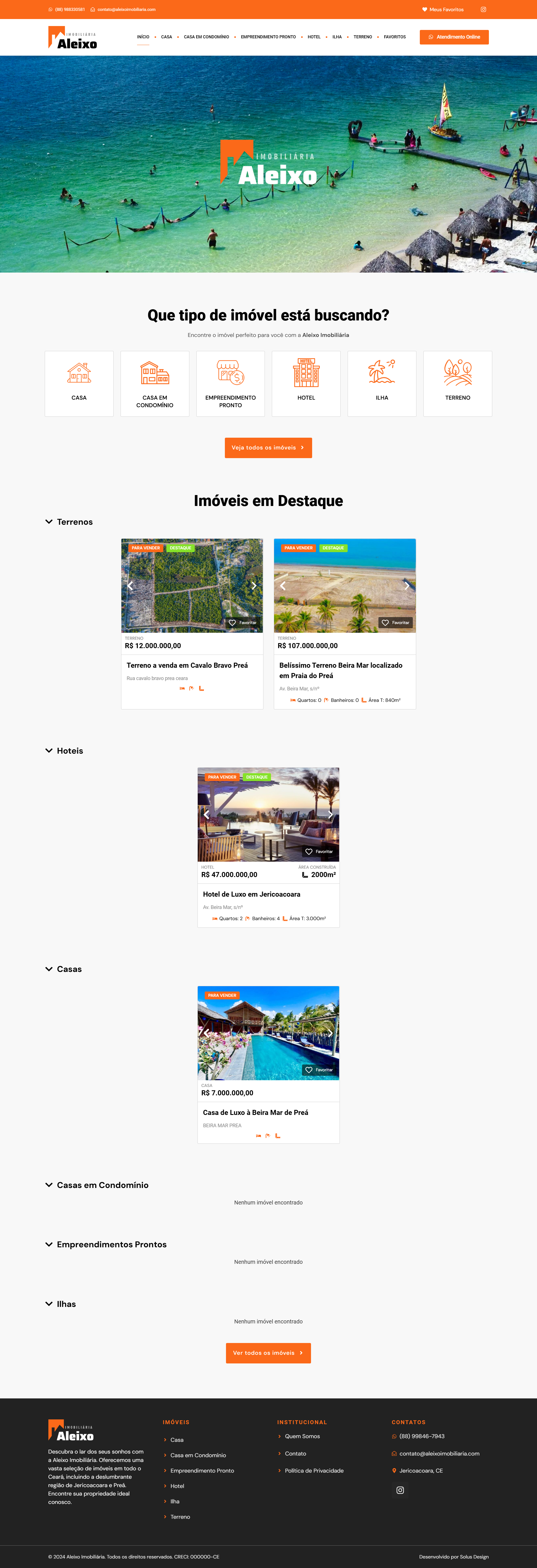 Criação de Site Aleixo Imobiliária