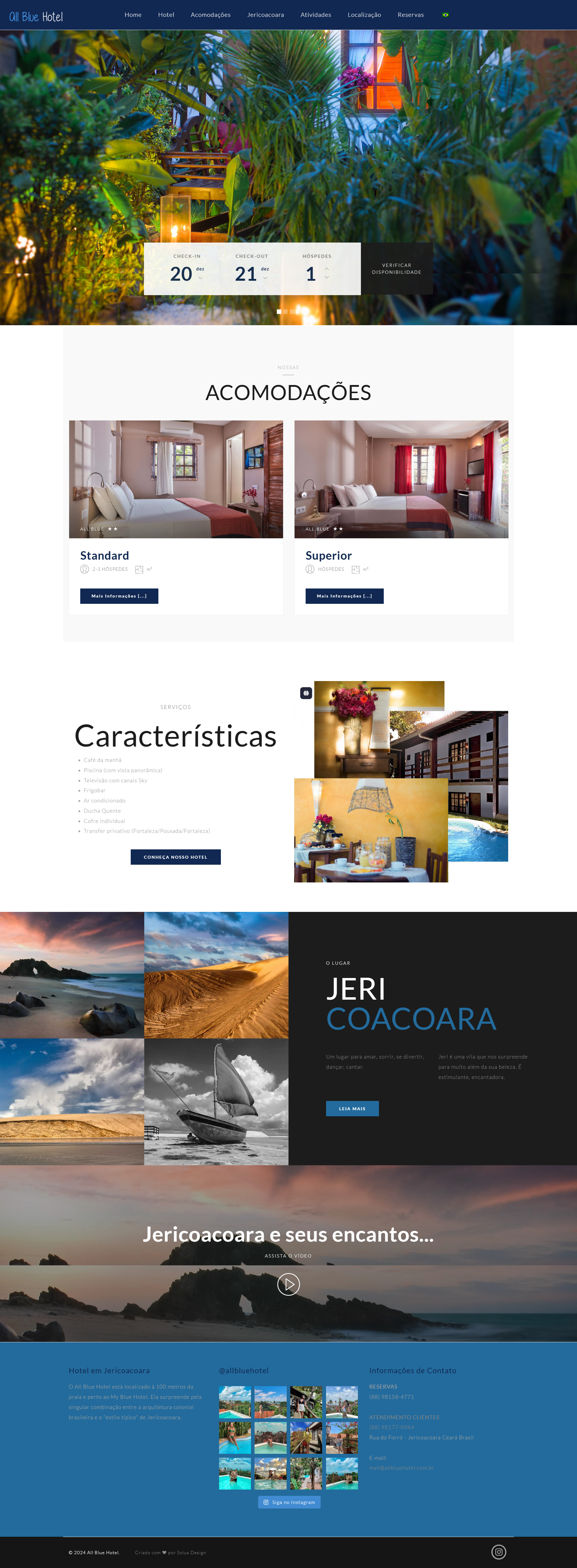 Criação de Site All Blue Hotel