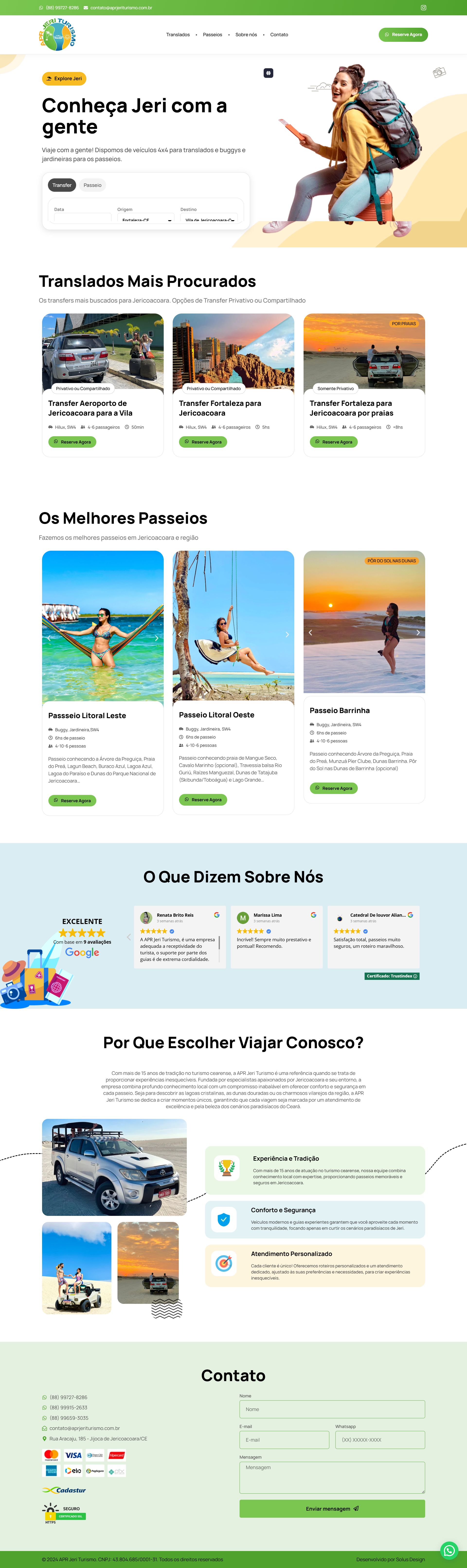 Criação de Site APR Jeri Turismo