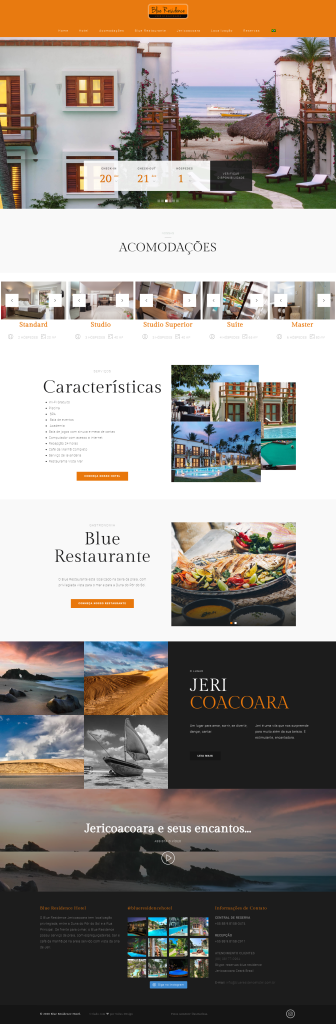 Criação de Site Blue Residence Hotel