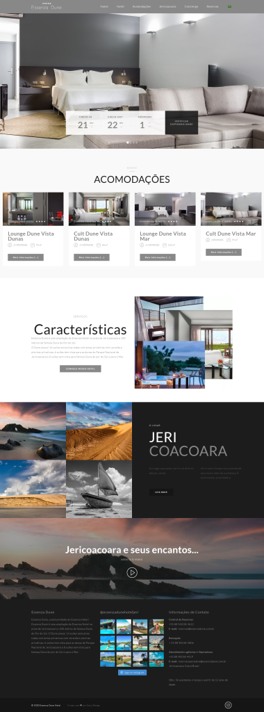 Criação de Site Essenza Dune Hotel