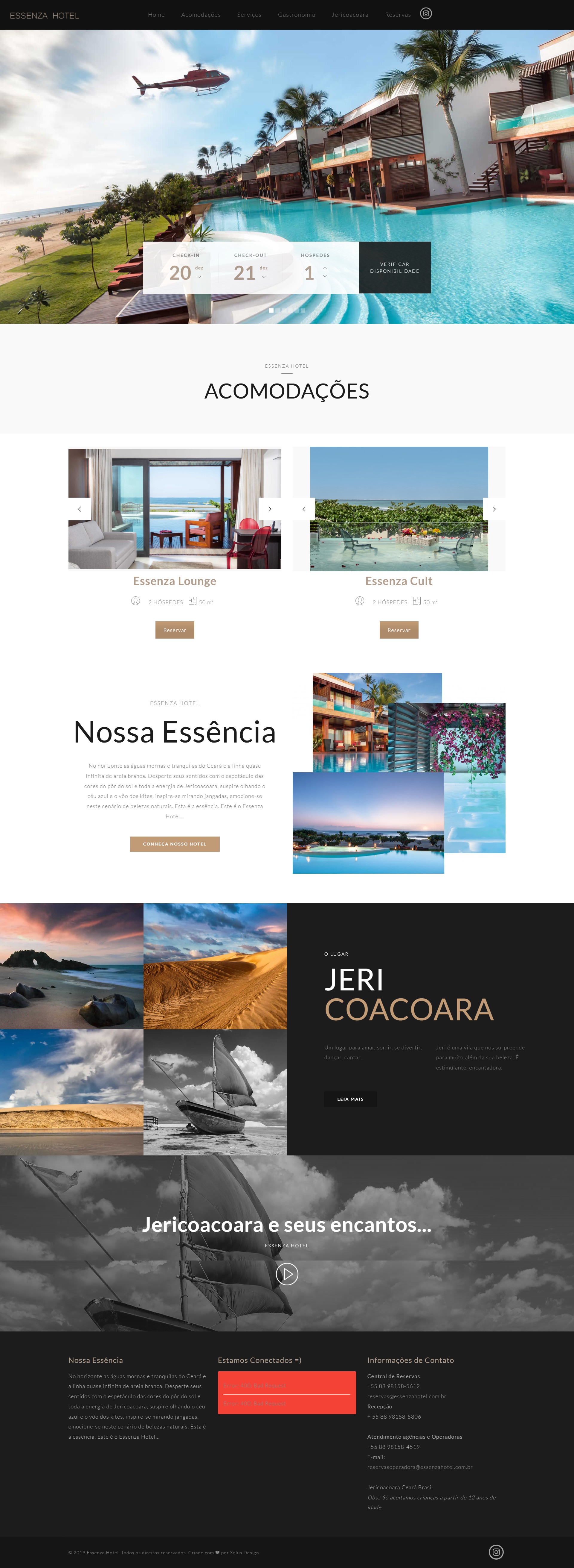 Criação de Site Essenza Hotel