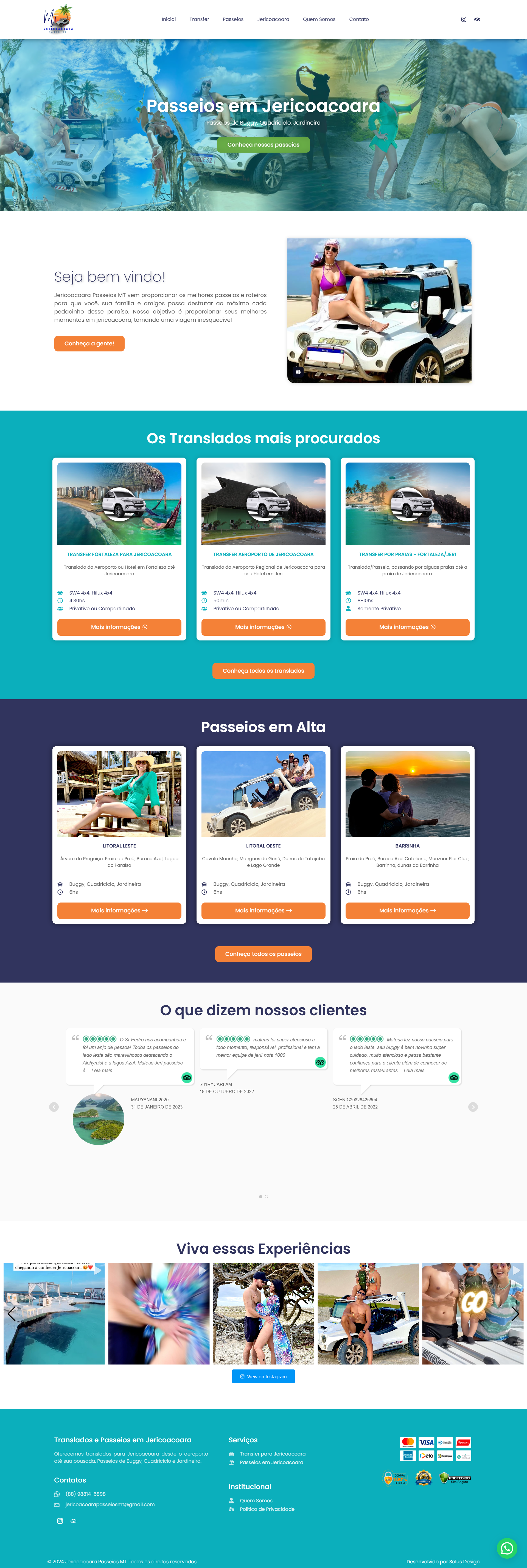 Criação de Site Jericoacoara Passeios MT