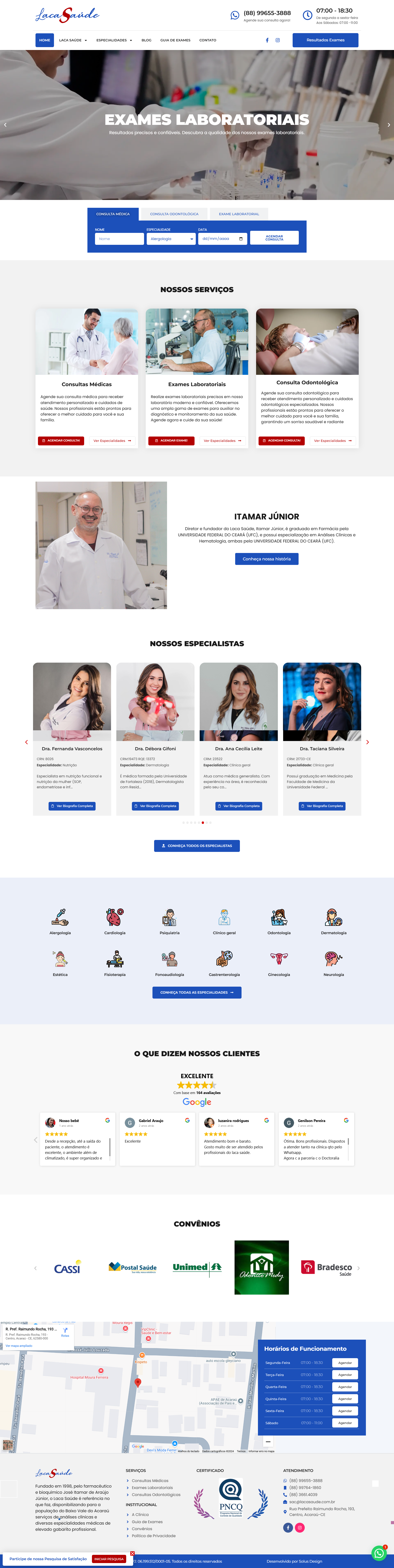 Criação de Site Laca Saúde
