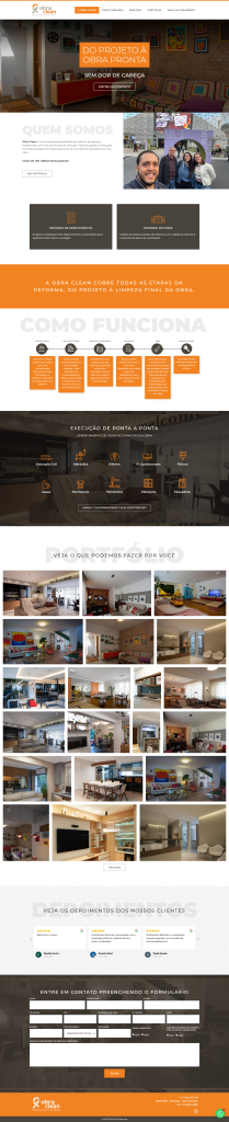 Criação de Site Obra Clean