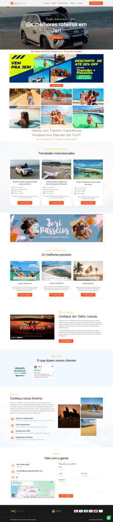 Criação de Site Paraíso Jeri Transfer