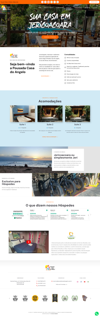 Criação de Site Pousada Casa do Ângelo