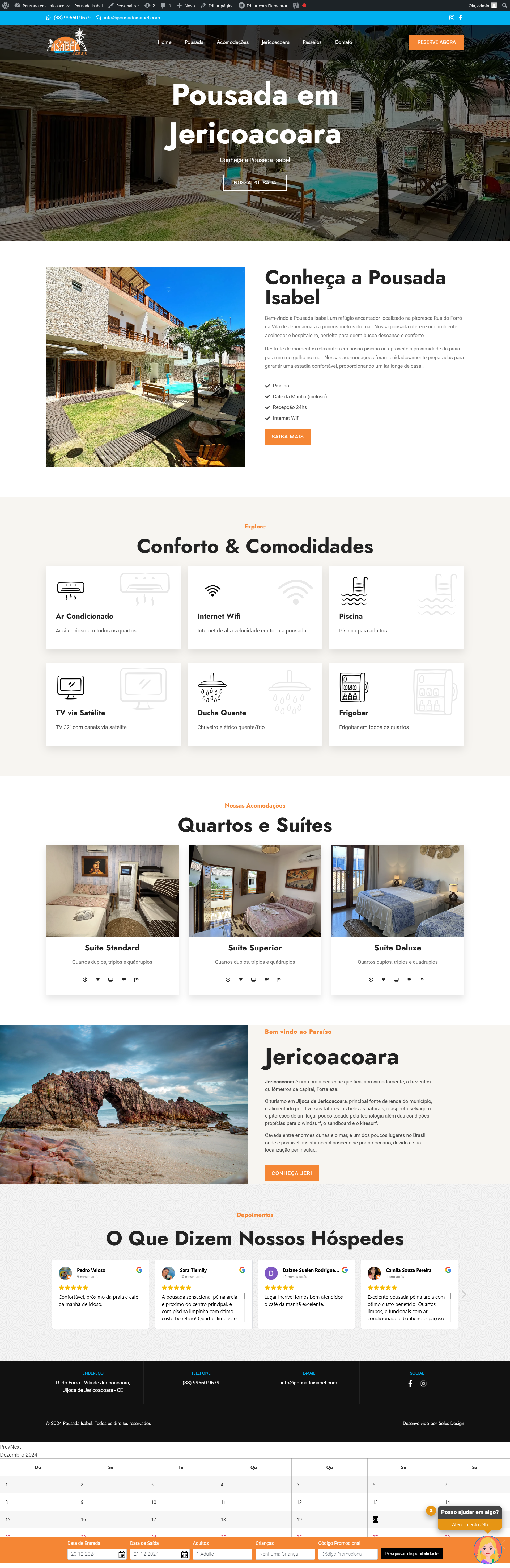 Criação de Site Pousada Isabel