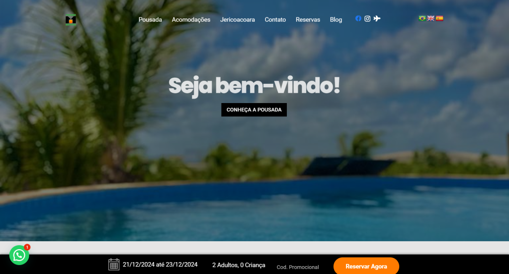 Criação de Site Pousada Matusa