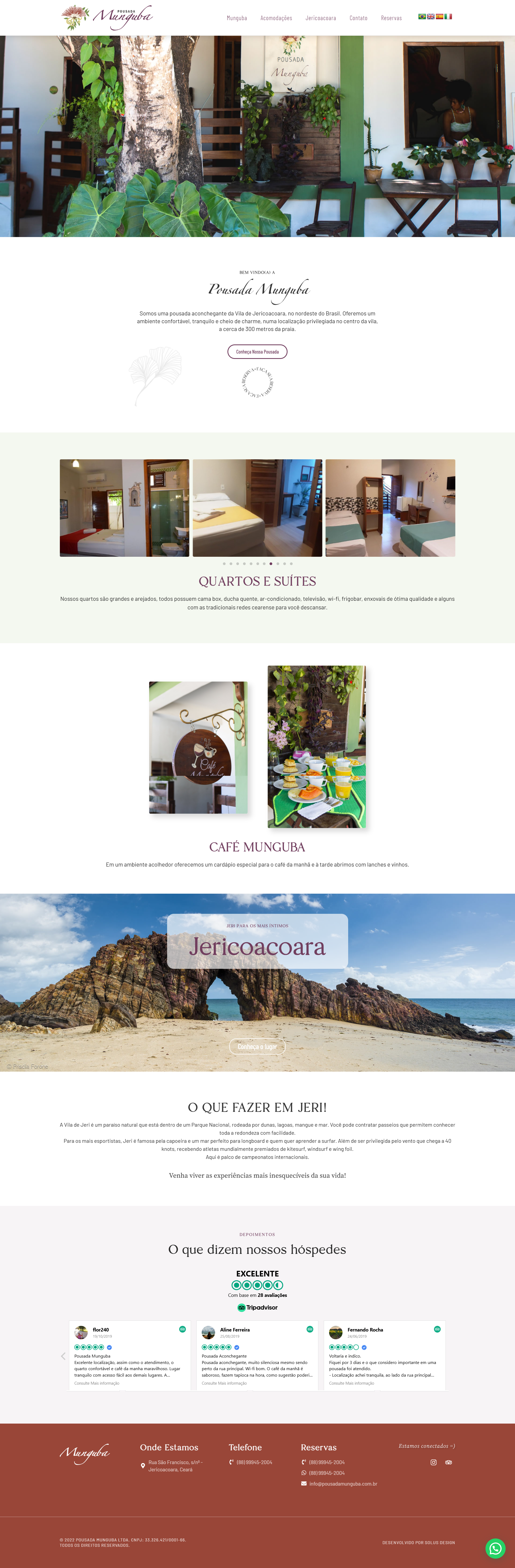 Criação de Site Pousada Munguba