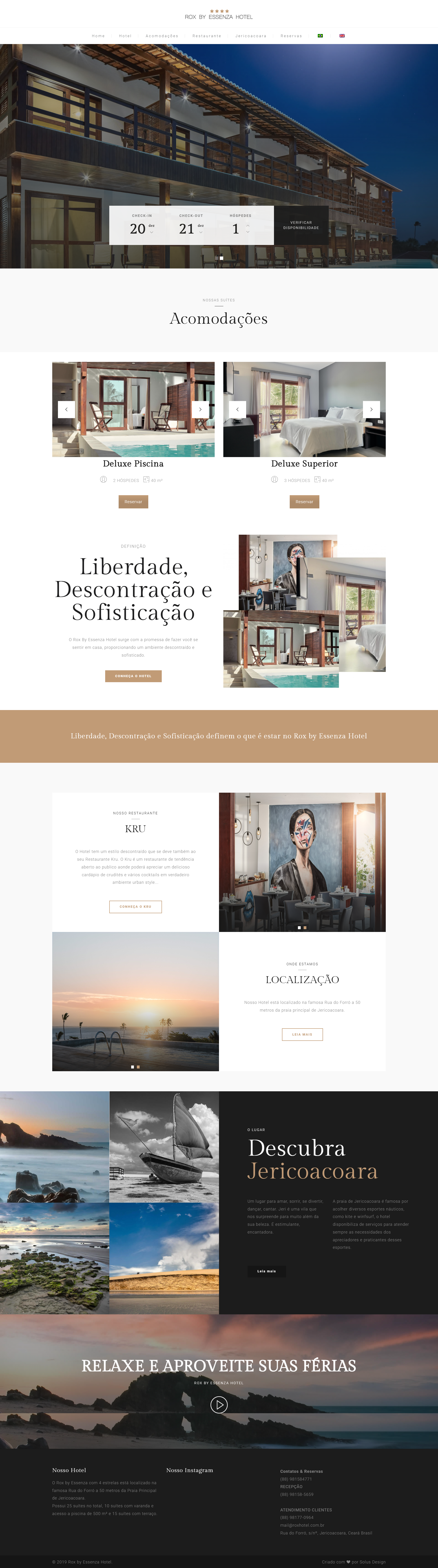Criação de Site Rox Hotel