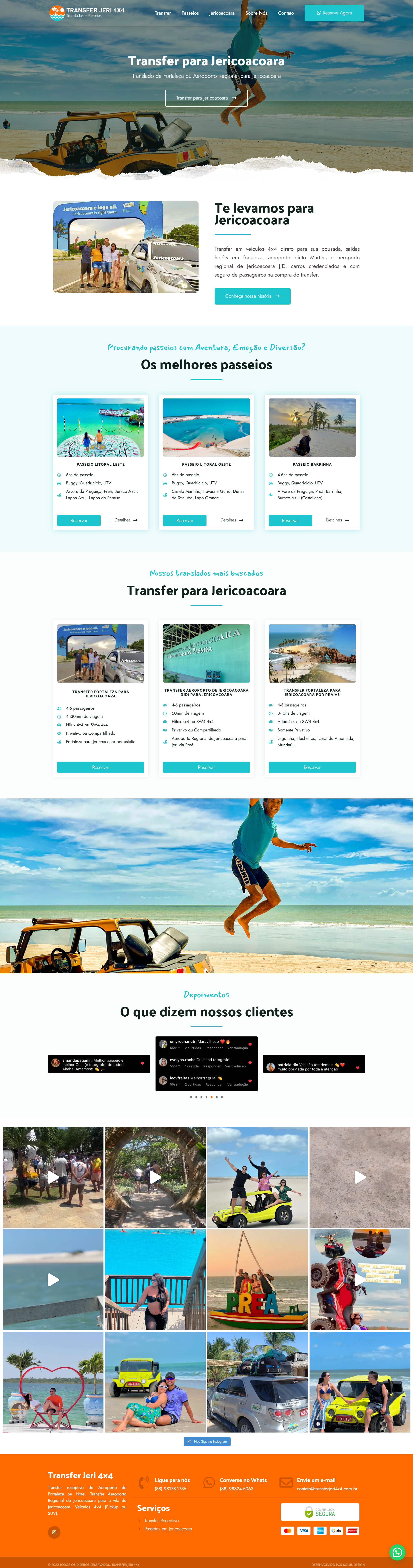 Criação de Site Transfer Jeri 4x4