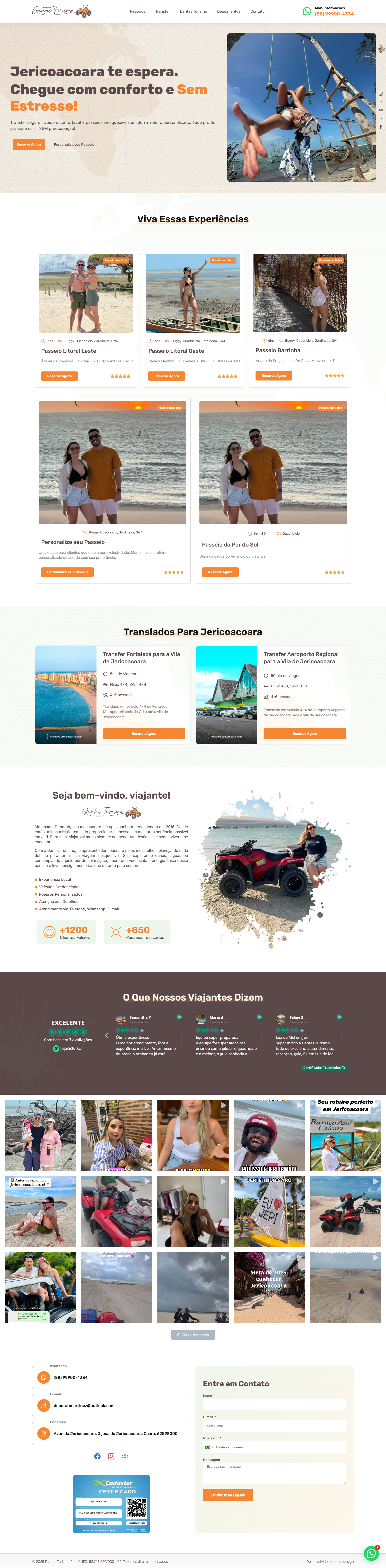 Criação de Site Agência de Turismo Dantas Turismo Jeri