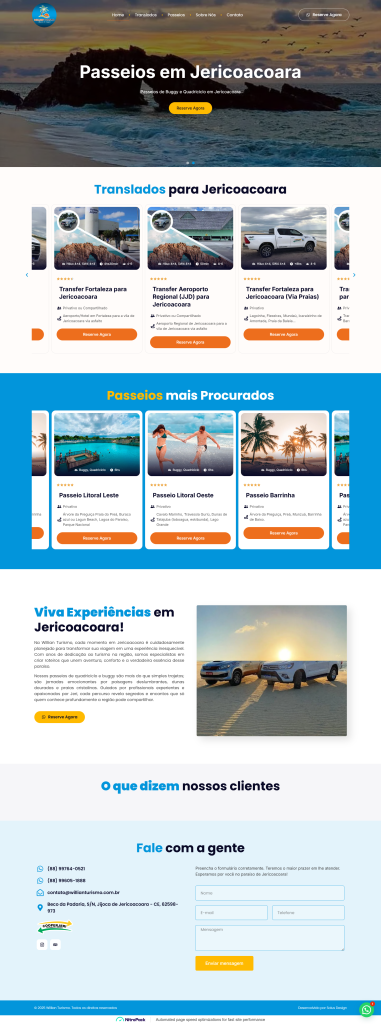 Criação de Site Agência de Turismo Willian Turismo